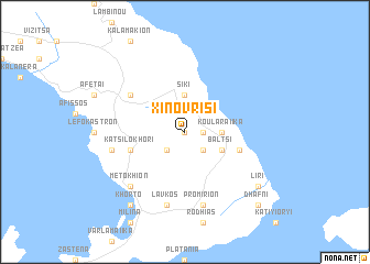 map of Xinóvrisi