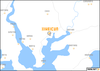 map of Xiweicun