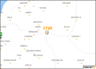 map of Xtun