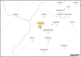 map of Yabé