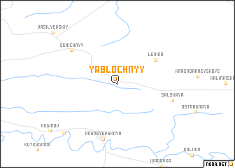 map of Yablochnyy