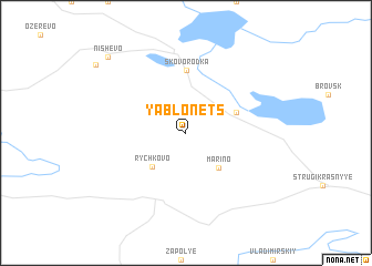 map of Yablonets