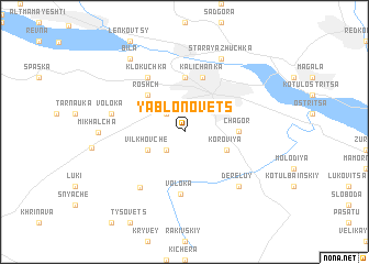 map of Yablonovets
