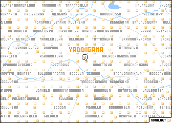 map of Yaddigama