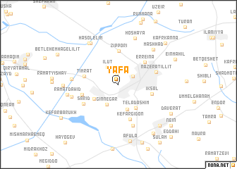 map of Yāfā