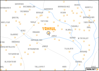 map of Yaḩmūl