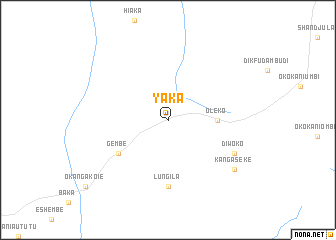 map of Yaka