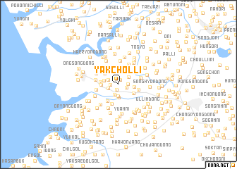 map of Yakchŏl-li