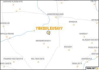 map of Yakovlevskiy