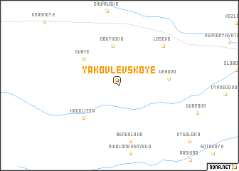 map of Yakovlevskoye