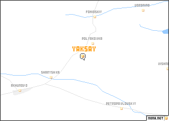 map of Yaksay