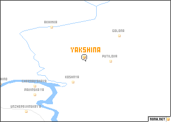 map of Yakshina