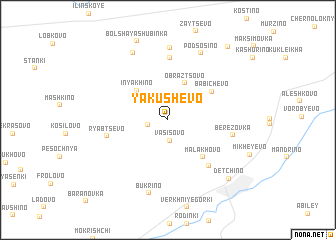 map of Yakushevo