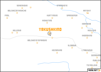 map of Yakushkino