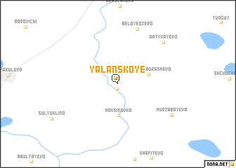 map of Yalanskoye