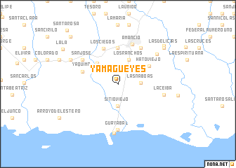 map of Yamagüeyes