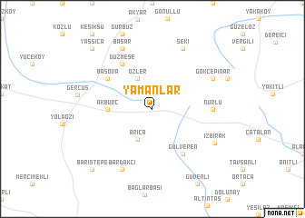 map of Yamanlar