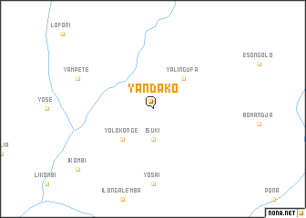 map of Yandako