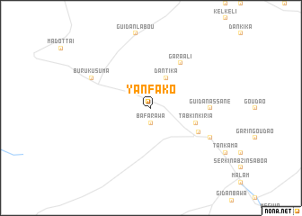 map of Yan Fako