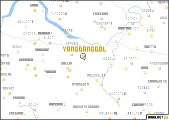 map of Yangdang-gol