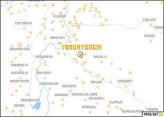 map of Yangmyŏng-ni