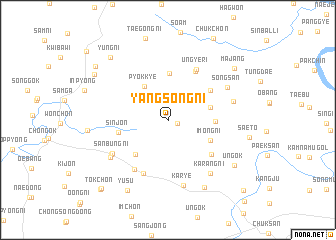 map of Yangsŏng-ni