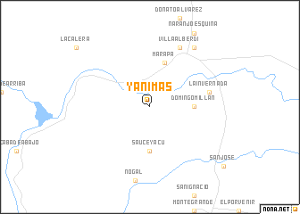 map of Yanimas