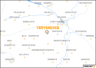 map of Yanyshëvka