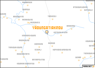 map of Yaou-Ngatiakrou