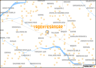 map of Yaqeh-ye Sangar