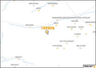 map of Yārand