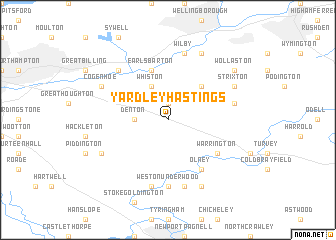 map of Yardley Hastings
