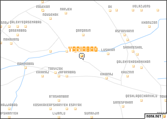 map of Yārīābād