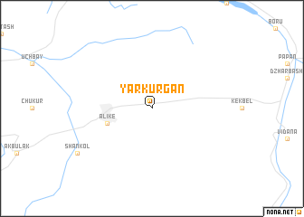 map of Yar-Kurgan