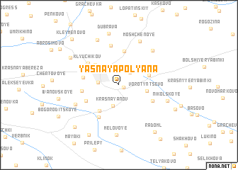 map of Yasnaya Polyana