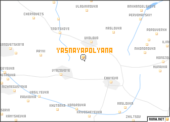 map of Yasnaya Polyana