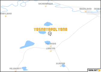 map of Yasnaya Polyana