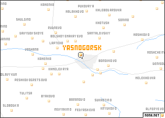 map of Yasnogorsk