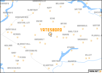map of Yatesboro