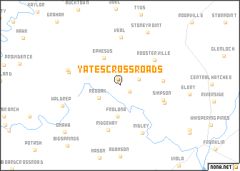 map of Yates Crossroads