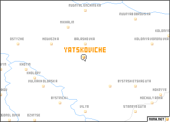 map of Yatskoviche