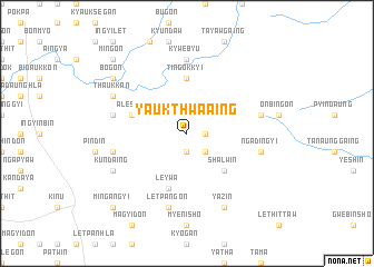 map of Yaukthwa-aing