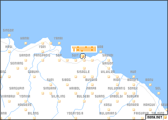 map of Yauniai