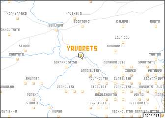 map of Yavorets