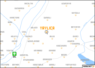 map of Yaylıca