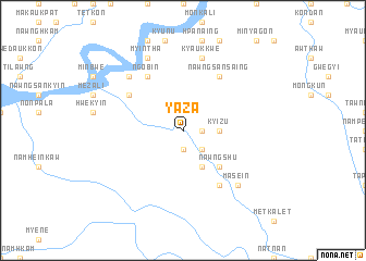 map of Yaza