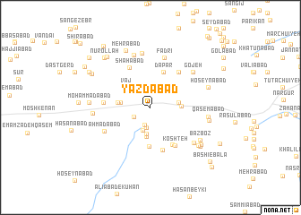 map of Yazdābād