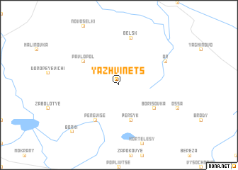 map of Yazhvinets