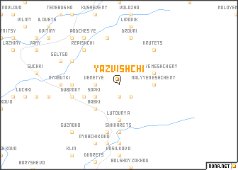 map of Yazvishchi