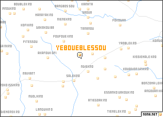 map of Yéboué-Blessou